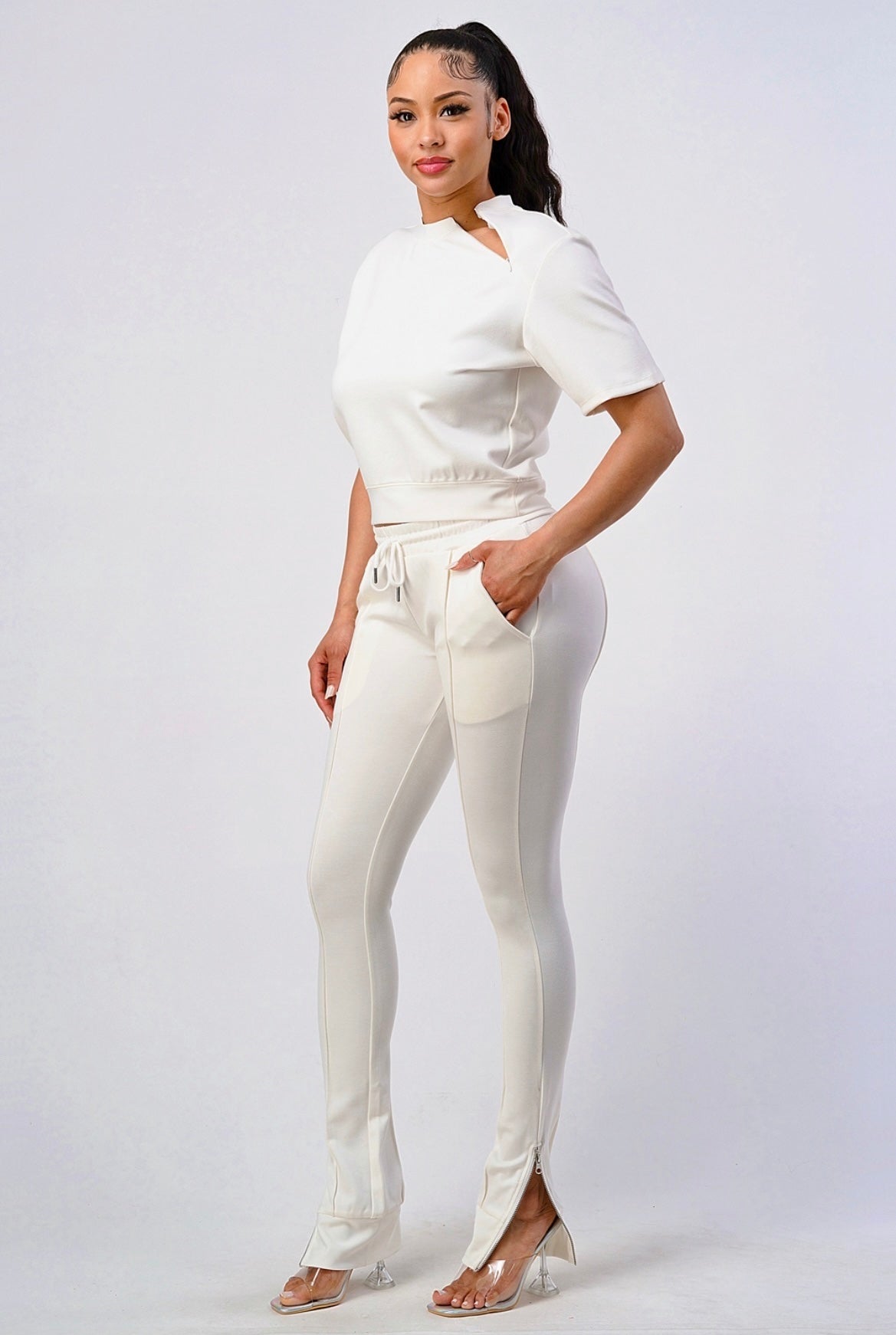 French Vanilla Short Sleeve Set