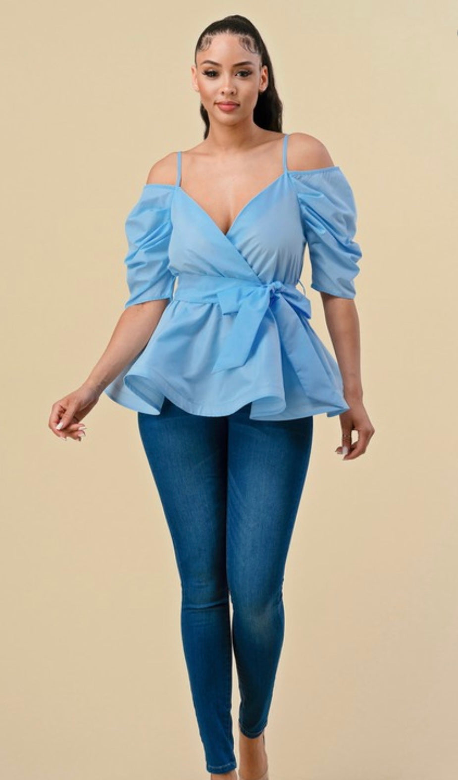 Give Me Curves Top (Sky Blue)