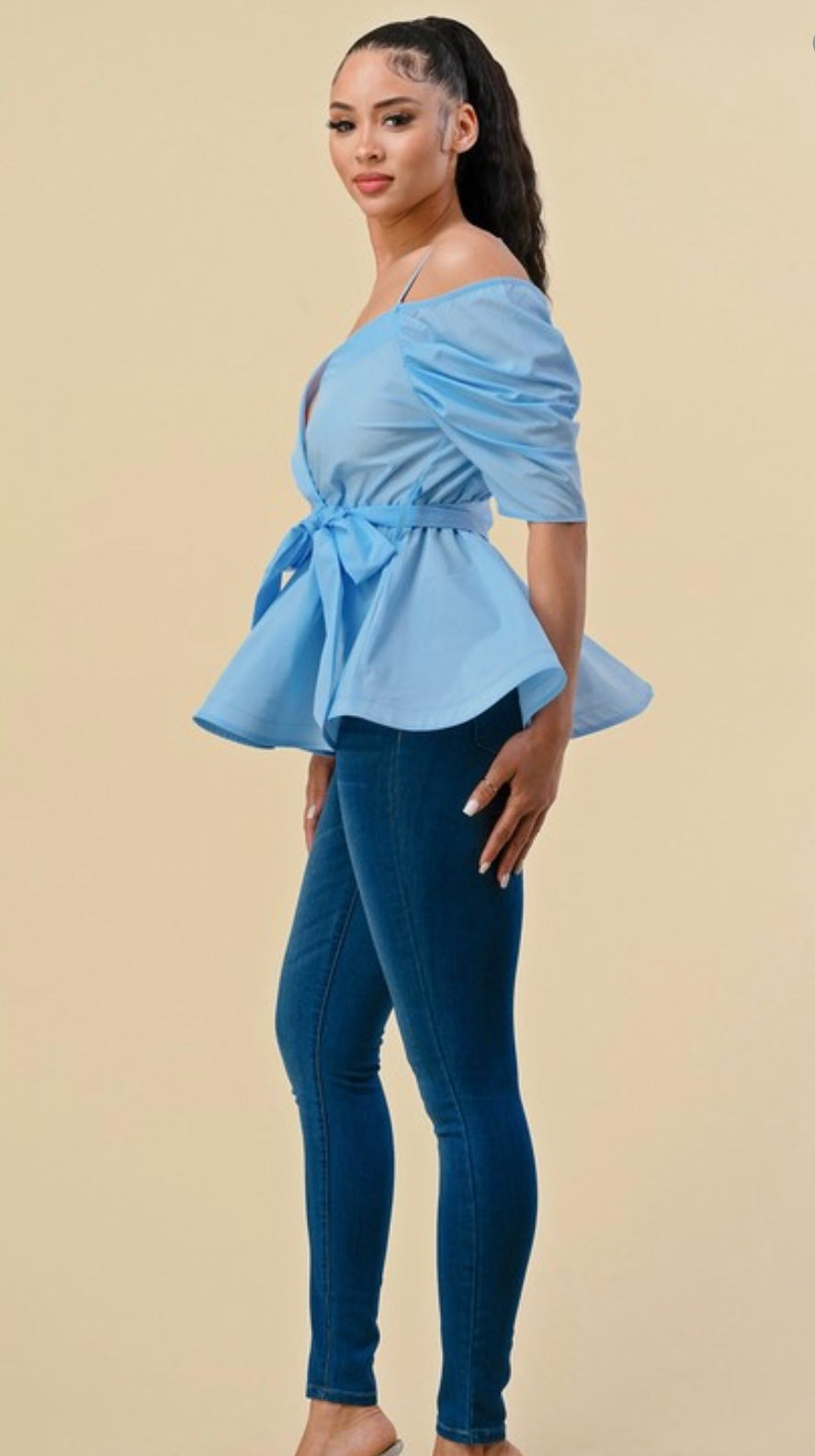 Give Me Curves Top (Sky Blue)